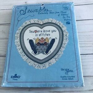 DMC Sewables sewers leave you in stitches cross stitch 2727 clown heart